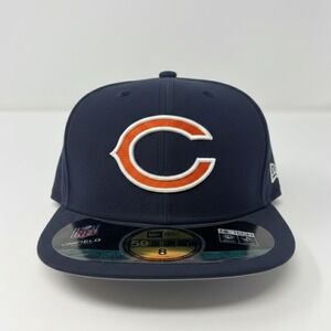 NWT New Era 59FIFTY Chicago Bears NFL On Field Fitted Hat Mens 8 Blue Football